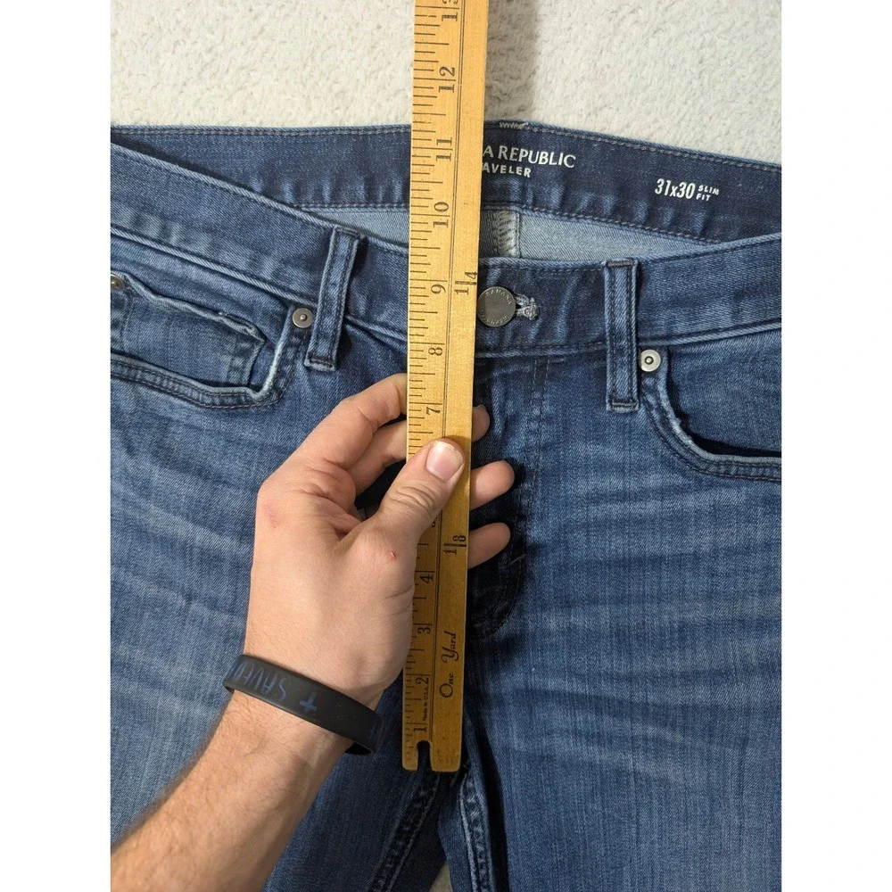 Banana Republic Traveler Jeans Mens 31x30 Blue Slim Fit Stretch Denim‎
